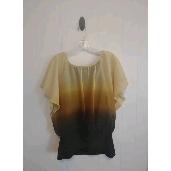 Cocomo | Yellow Ombre Flowy Blouse Size Medium - Picture 1 of 3